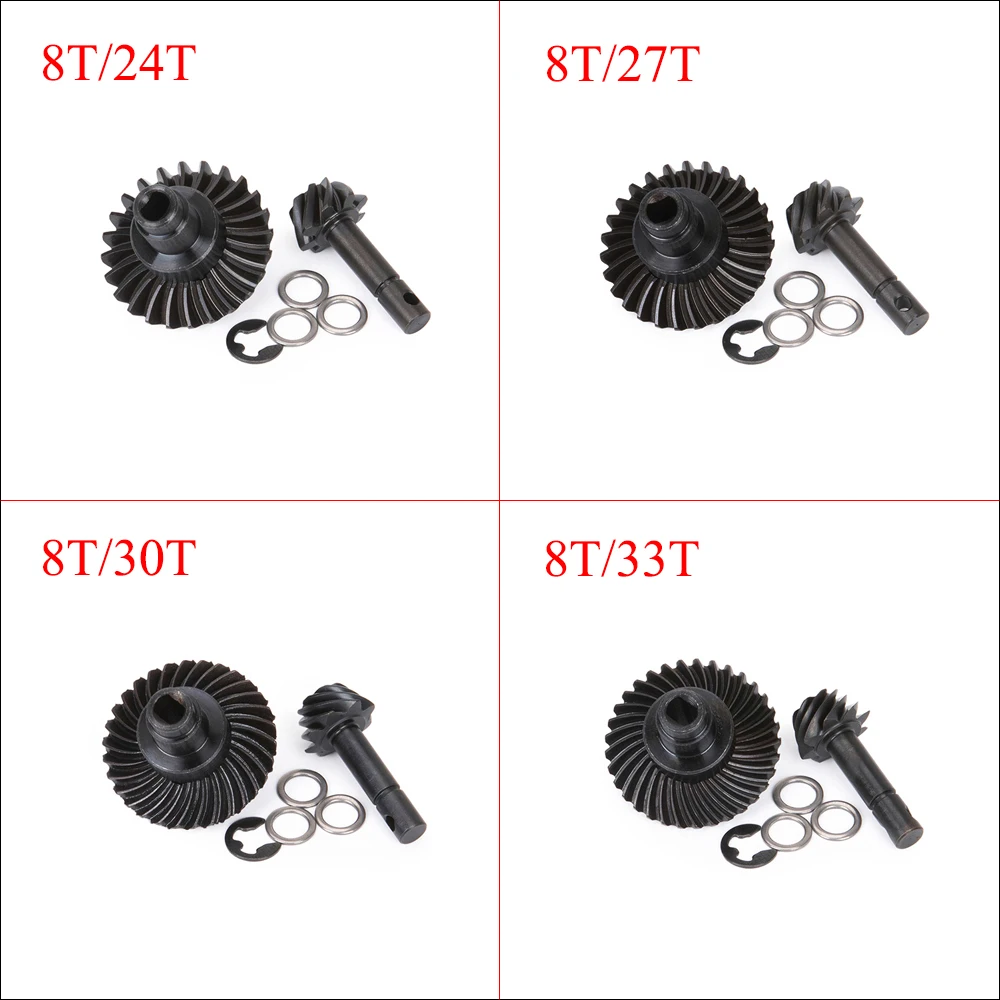 Metal 8T/24T/27T/30T/33T Bevel - Rc Hobby Grade Crawler ulasan dan harga