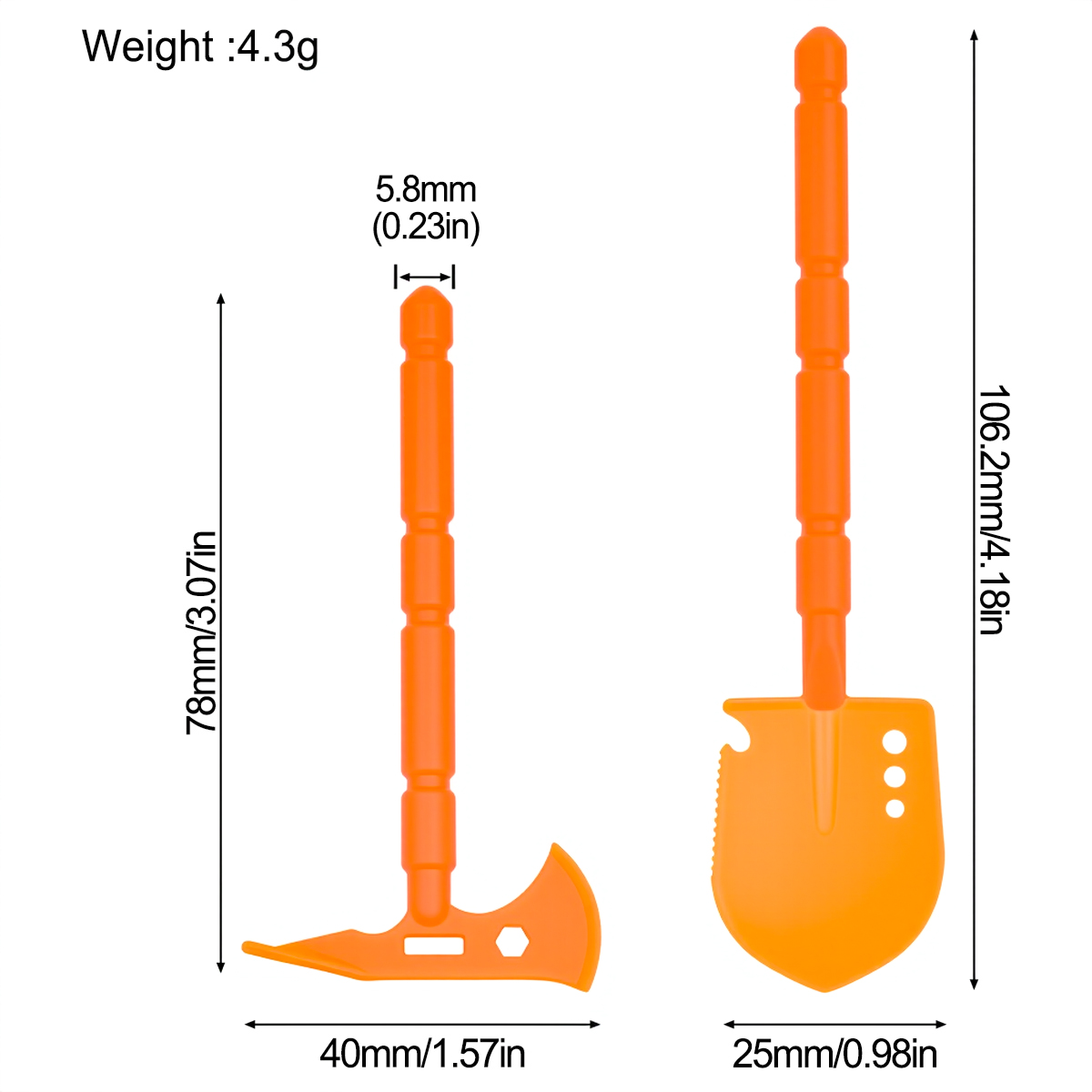 Simulated Plastic Shovel Picka - Rc Hobby Tools ulasan dan harga