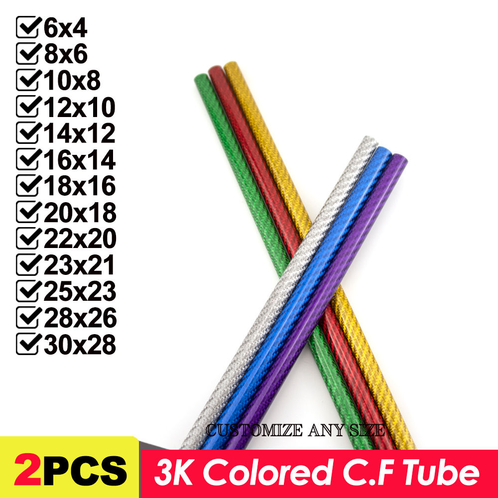 2PCS Carbon Fiber Colored Tube - Rc Hobby Youtube ulasan dan harga