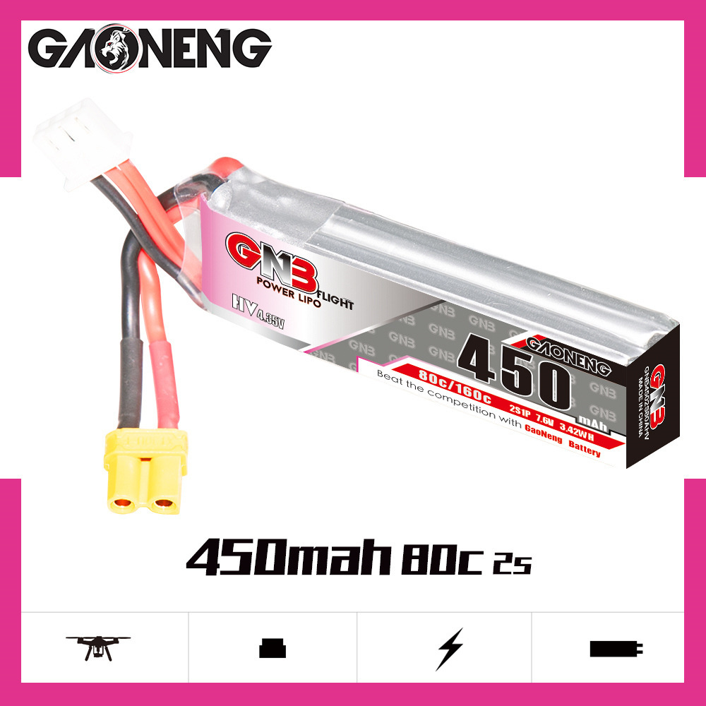 GNB LiPo Battery HV 2S 7.6V 45 - Fpv Racing Quadcopter ulasan dan harga